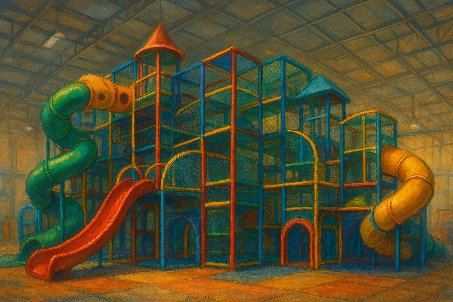 Indoor playground structure